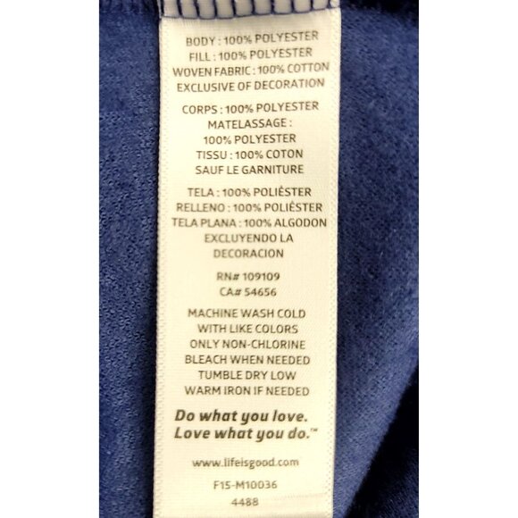 Life Is Good Mens Dark Blue XXL Quarter-Zip Microfleece Pullover Classic Fit New - Picture 8 of 11